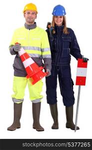 Civil construction workers