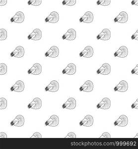 Clam icon in outline style isolated on white vector illustration. Clam icon outline