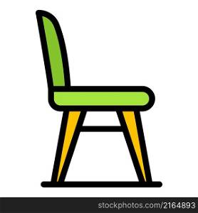 Classic chair icon. Outline classic chair vector icon color flat isolated. Classic chair icon color outline vector