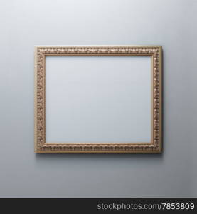 Classic Frame On White Wall (Rectangle Horizontal Version)