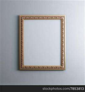 Classic Frame On White Wall (Rectangle Vertical Version)