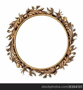 Classic gold frame. Isolated over white background. for print, website, poster, banner, logo, celebration