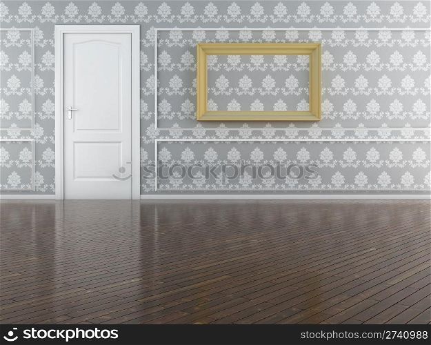 Classic interior (3D render) - Empty Room