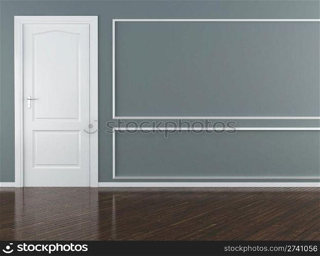Classic interior (3D render) - Empty room