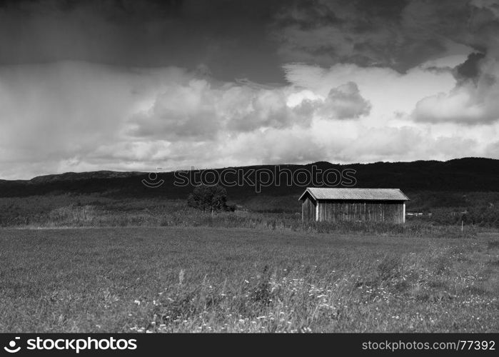 Classic Norway barn landscape background. Classic Norway barn landscape background hd