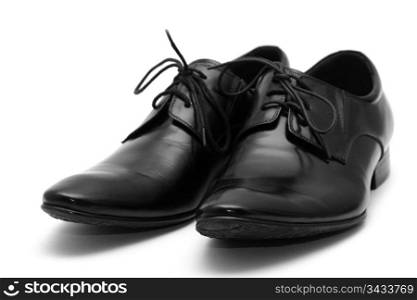 Classic shiny black men&rsquo;s shoes