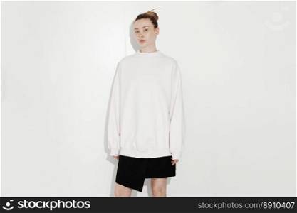 classic shirt mockup isolated on white background