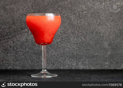 Classic Strawberry Margarita on black background