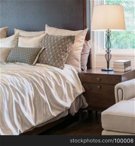 classic style bedroom interior with luxury decoration. luxury sofa in classic style bedroom interior