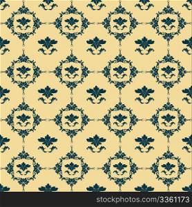 Classic wallpaper pattern with floral motives
