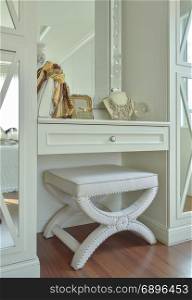 Classic white color dressing table