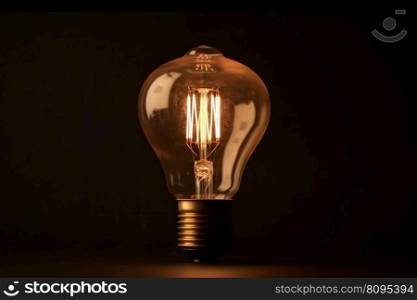 Classical edison bulb. L&energy creativity. Generate Ai. Classical edison bulb. Generate Ai