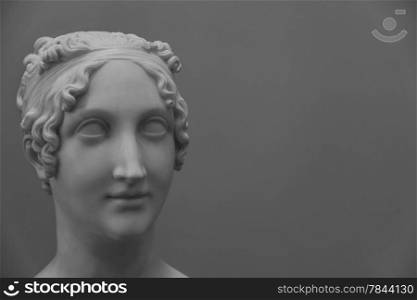 Classical feminine beauty rapresented on this marble old sculpture