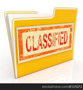 Classified File Showing Confidential Documents Or Papers