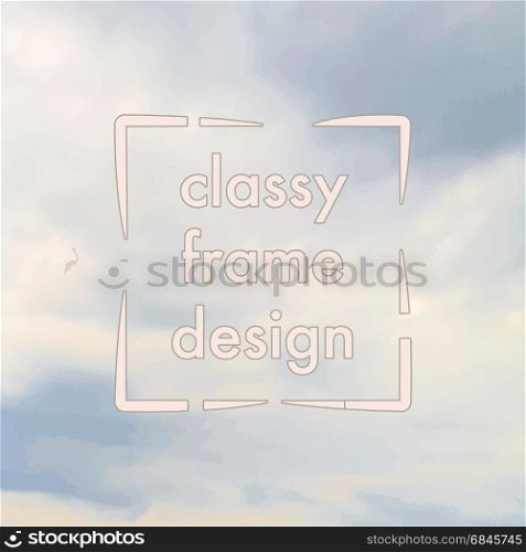 classy frame design, clouds vintage background. classy frame design, vector clouds vintage background