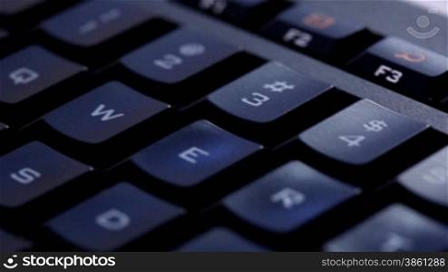 Classy PC keyboard closeup shot
