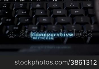 Classy PC keyboard closeup shot with 3D globe and search concept