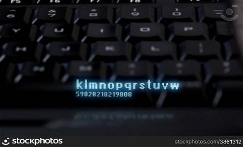 Classy PC keyboard closeup shot with 3D globe and search concept