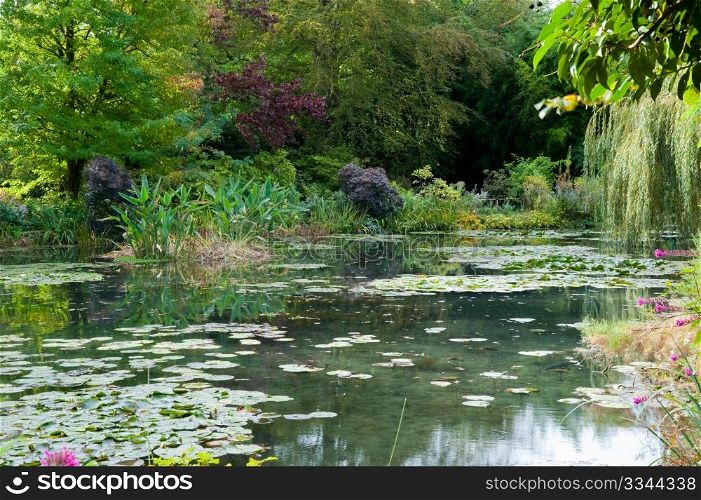 Claude Monet&rsquo;s garden and lily pond in Giverny France