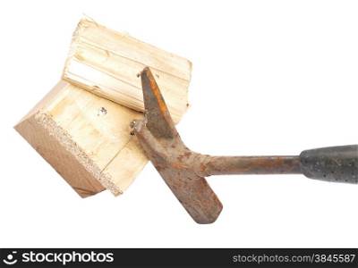 Claw hammer on wood