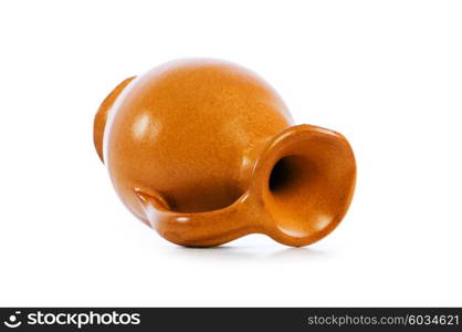 Clay jars isolated on the white background&#xA;