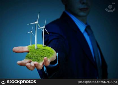 clean energy. windmills
