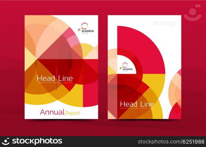 Clean geometric design annual report cover, leaflet business cover page, brochure flyer layout, abstract presentation background poster, A4 size