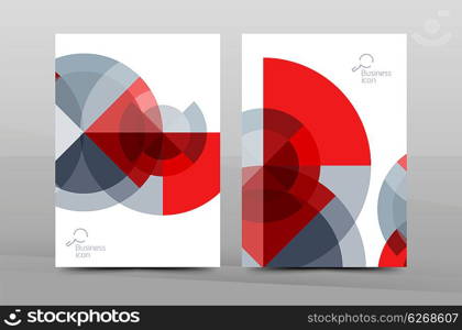 Clean geometric design annual report cover, leaflet business cover page, brochure flyer layout, abstract presentation background poster, A4 size