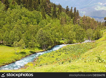 Clean mountain river