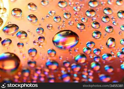 clean multicolored waterdrops macro background