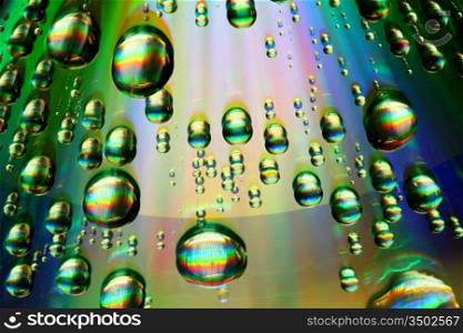 clean multicolored waterdrops macro background