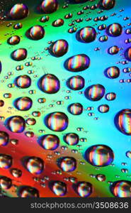 clean multicolored waterdrops macro background