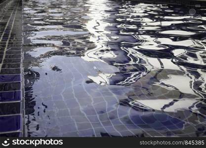 Clean water of swimming pool, stock photo