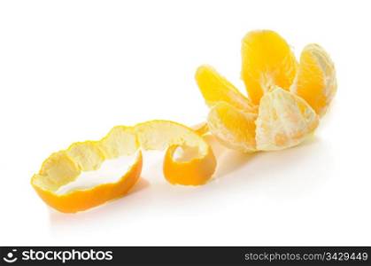 cleaned orange isolated on a white background