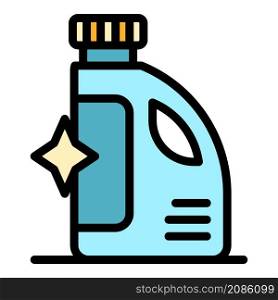 Cleaner bottle icon. Outline cleaner bottle vector icon color flat isolated. Cleaner bottle icon color outline vector