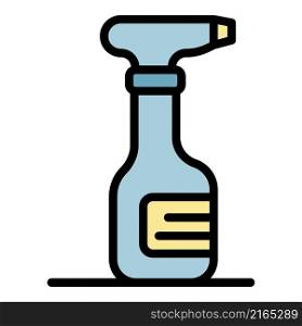 Cleaner spray icon. Outline cleaner spray vector icon color flat isolated. Cleaner spray icon color outline vector