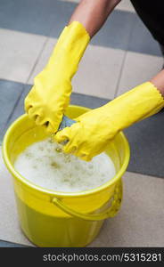 Cleaning concept photo. Cleaning concept. Closeup photo of woman cleaning at the home