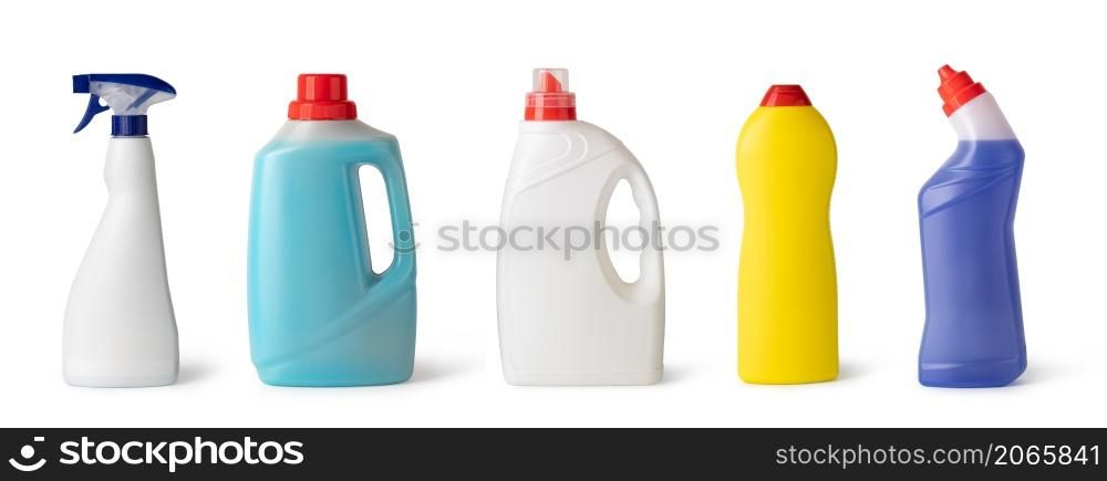 Cleaning items set isolated on white background. Cleaning Products