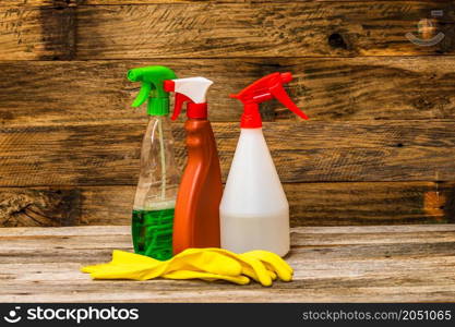 Cleaning sprayer, sanitizer spray. Home cleaning concept