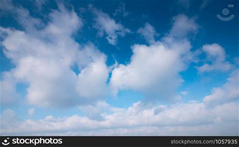 Clear and sunset sky with cloud in summer