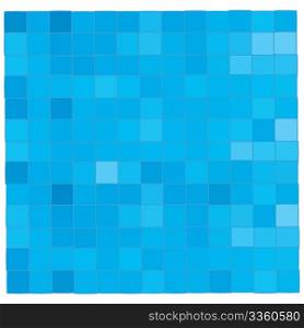 Clear blue mosaic background illustration, vector art