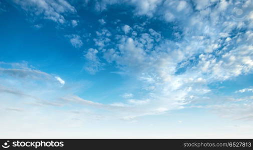 Clear blue sky and white clouds. Clear blue sky and white clouds summer background. Clear blue sky and white clouds