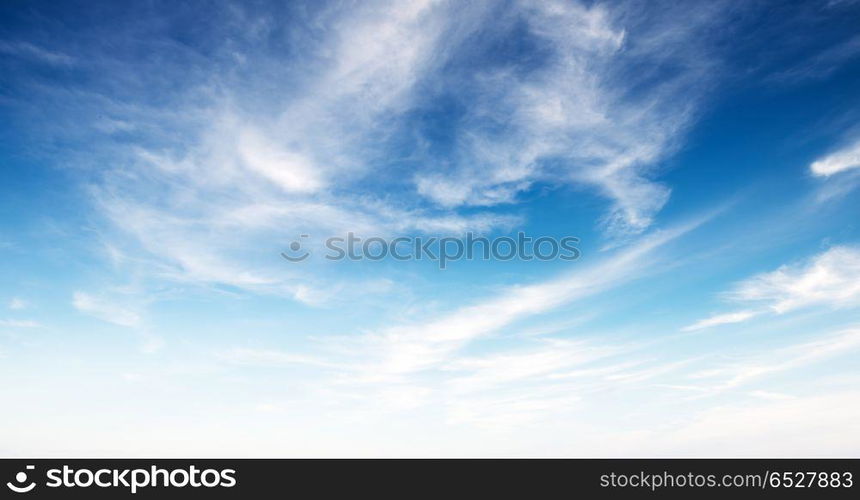 Clear blue sky and white clouds. Clear blue sky and white clouds summer background. Clear blue sky and white clouds