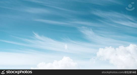 Clear blue sky and white clouds. Clear blue sky and white clouds summer background. Clear blue sky and white clouds