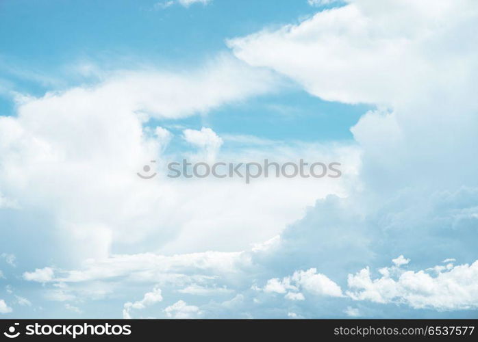 Clear blue sky and white clouds. Clear blue sky and white clouds summer background. Clear blue sky and white clouds