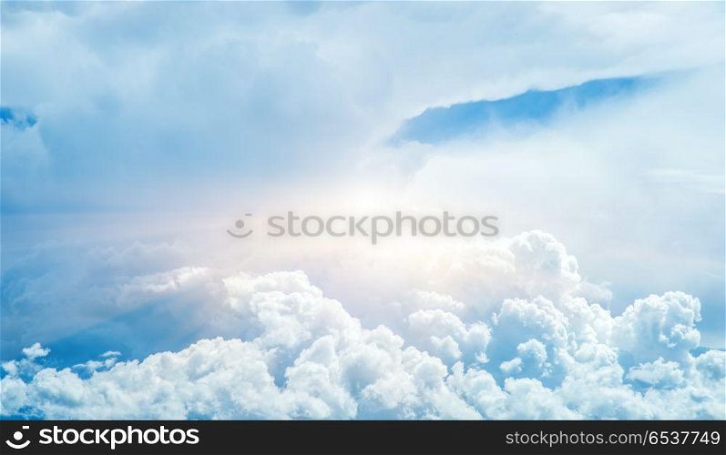 Clear blue sky and white clouds. Clear blue sky and white clouds summer background. Clear blue sky and white clouds