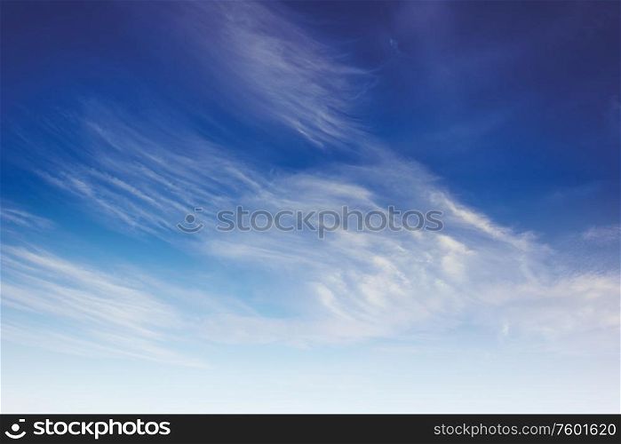Clear blue sky and white clouds summer background. Clear blue sky and white clouds