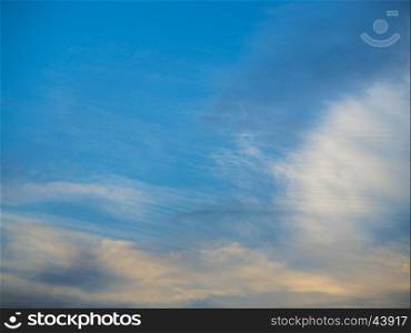 clear blue sky covered with white clouds