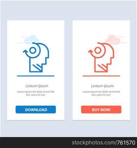 Clear, Mind, Your, Head Blue and Red Download and Buy Now web Widget Card Template