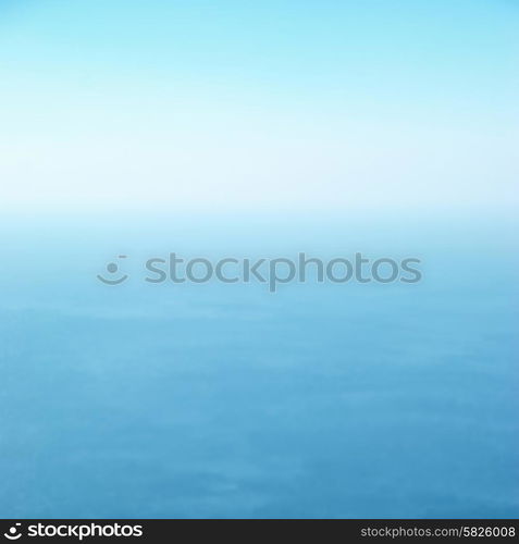 Clear sea and blue sky can be used for background